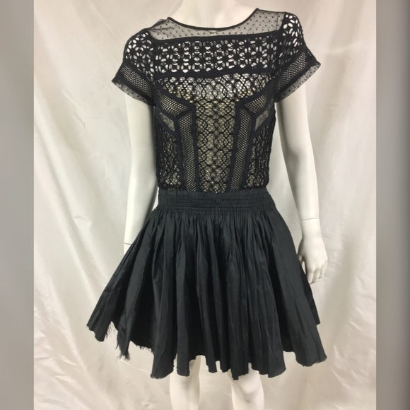 Free People Dresses & Skirts - FP One FREE PEOPLE Black Lola Lace Mini Dress